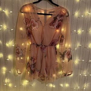 Floral Sheer Peachy romper